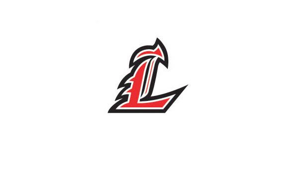 L字母標(biāo)志設(shè)計(jì)創(chuàng)意：彩用了紅色描白邊，外框再進(jìn)行黑色白框的設(shè)計(jì)