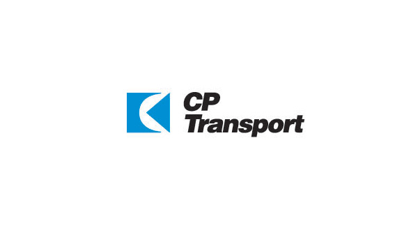 藍(lán)色正方形與K字母的局部反白為創(chuàng)意CPTransport