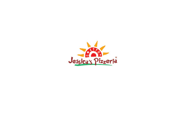 餐飲logo設(shè)計(jì)：一家披薩店的logo。logo整體猶如一個(gè)剛剛升起的太陽