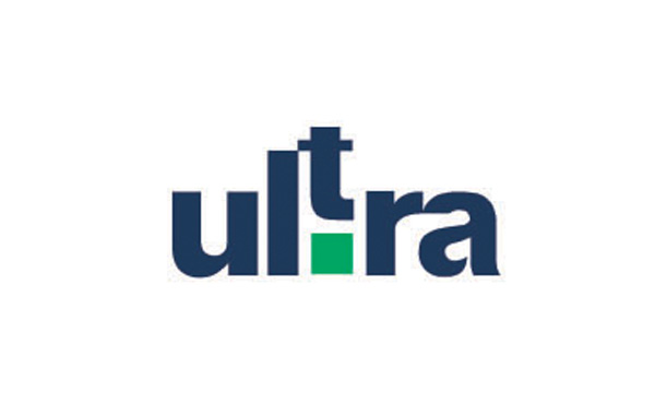 ULTRA logo設(shè)計(jì)：字母T的下方加入綠色正方形色塊元素