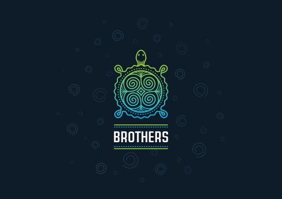 烏龜創(chuàng)意的圖案用于BROTHERS公司LOGO設(shè)計主體