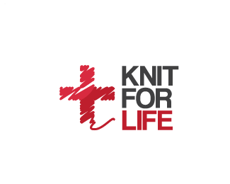 KNITFORLIFE與十字形狀的醫(yī)療LOGO設(shè)計