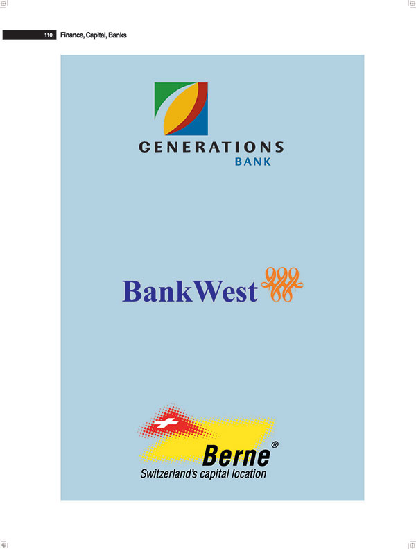 BankWest藍(lán)色與金色搭配的外企銀行LOGO設(shè)計