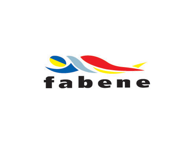 各種飄逸的造型拼合成游泳的形態(tài)做的企業(yè)LOGO設(shè)計