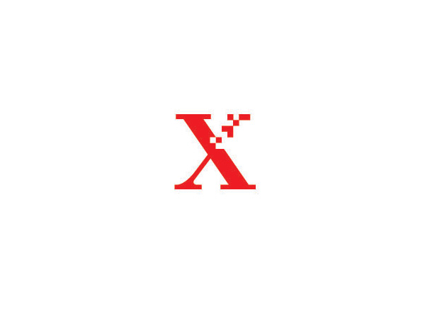 大紅色的X字母做的公司標志設(shè)計