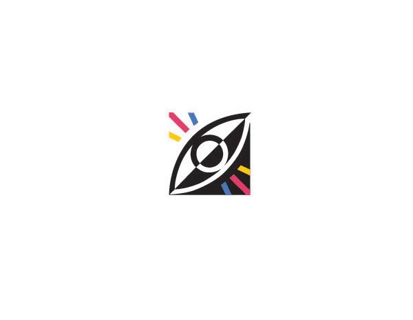 向右上角傾斜的眼睛造型作為標(biāo)志設(shè)計(jì)