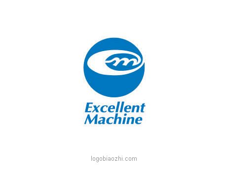 Excellent藍(lán)色圓形與M字母