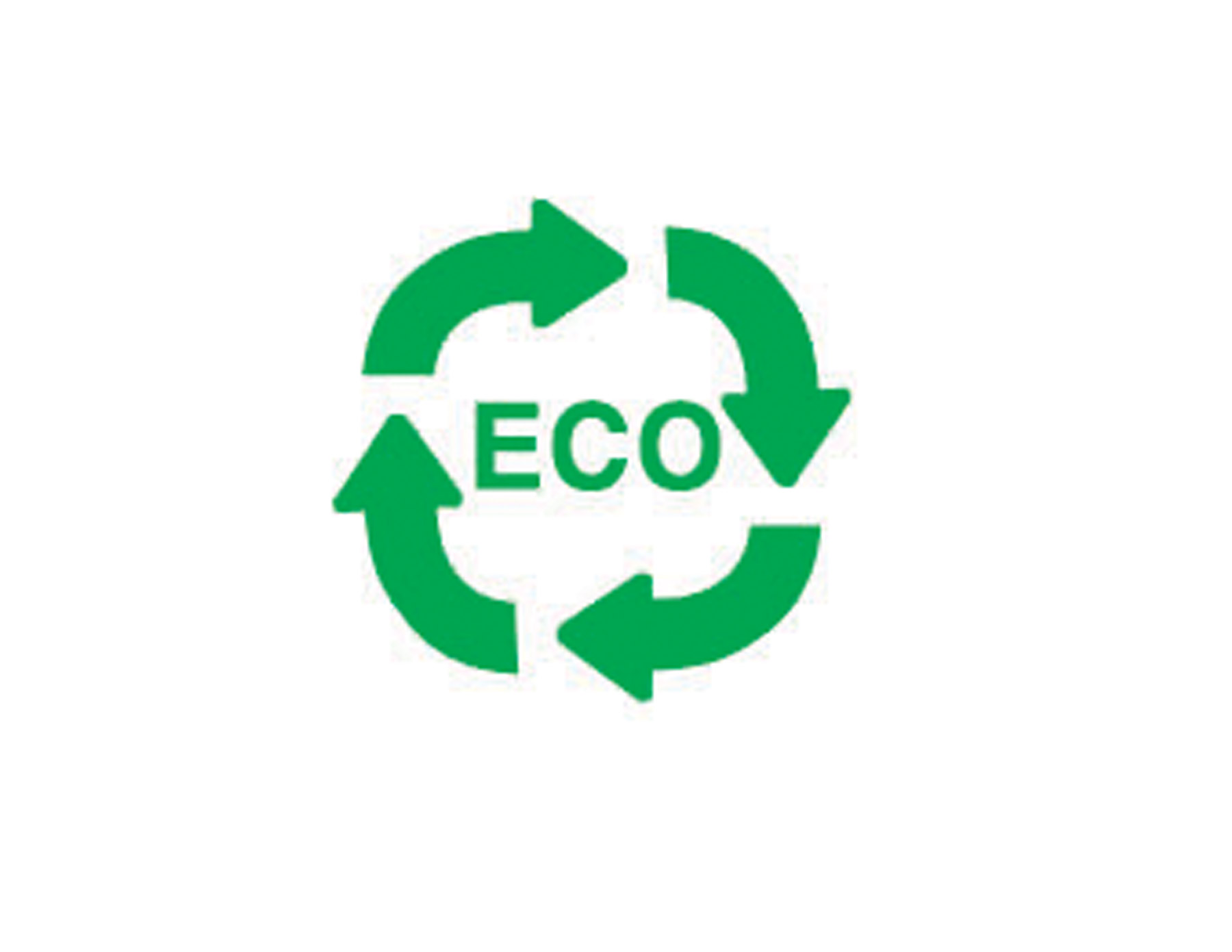ECO綠色環(huán)形設(shè)計(jì)體現(xiàn)循環(huán)利用，作為環(huán)保公司標(biāo)志形象貼切。