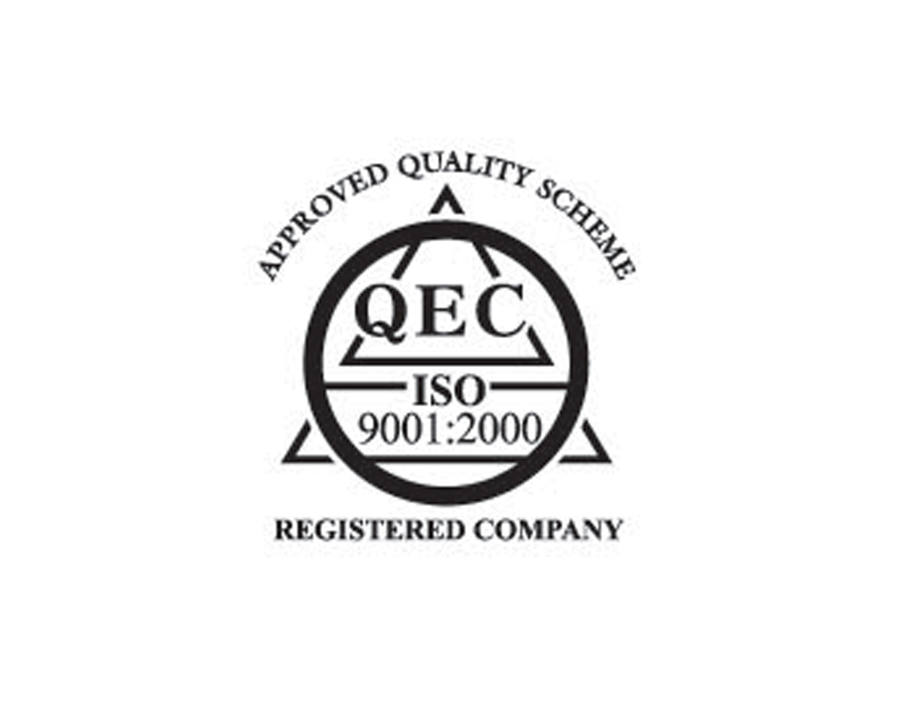 QEC企業(yè)標志設計將三角形與圓形完美結合體現(xiàn)精密零部件