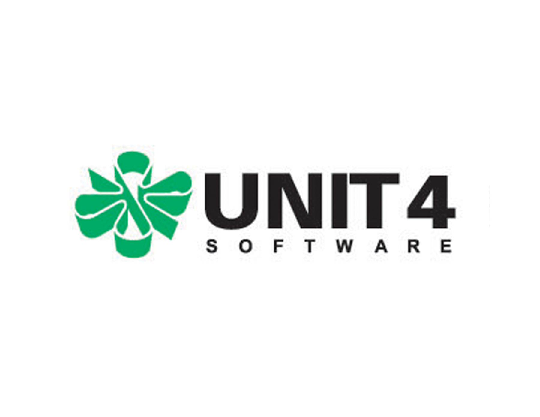 UNIT4企業(yè)商標設(shè)計以綠色的花形圖案代表環(huán)保健康理念